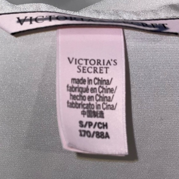 Victoria's Secret Robe Lace Trim Short Lounge Sleepwear Top Open Front Notched - Picture 6 of 6